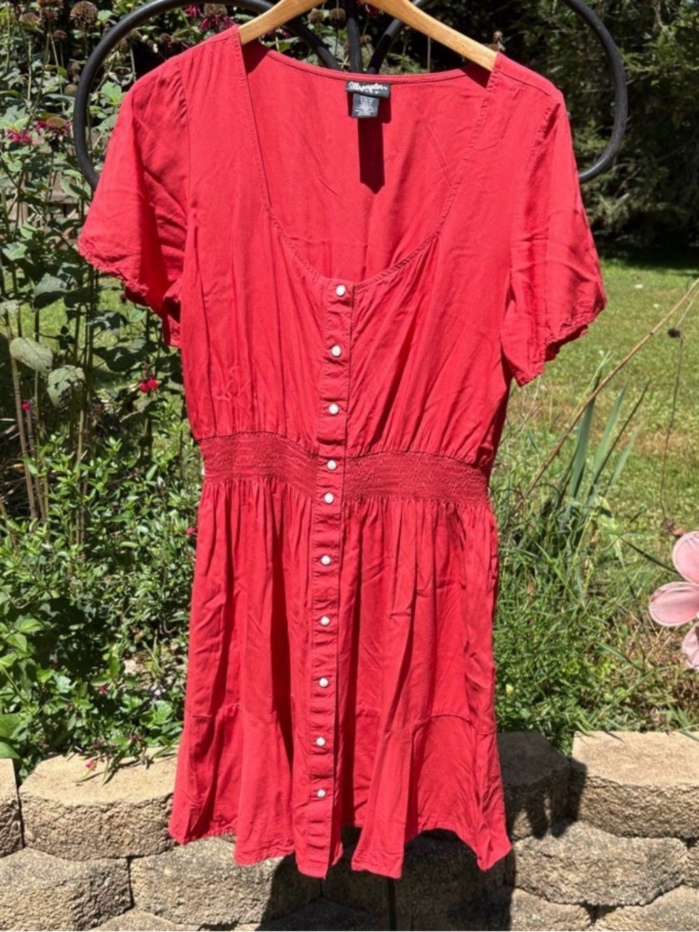 Wrangler Retro Women’s Red Dress with Pearl Buttons